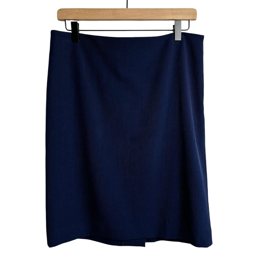 MM LaFleur The‎ Noho Skirt Navy Blue Pencil Skirt Lined Size 8